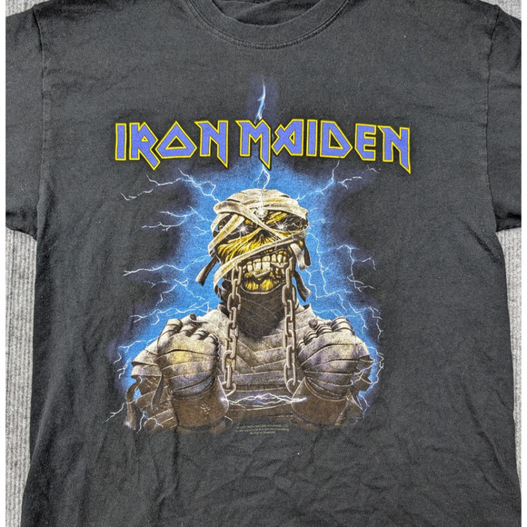 Iron Maiden Graphic Shirt Mens Medium World Slavery Tour Reprint Metal Music Y2K - Picture 4 of 7